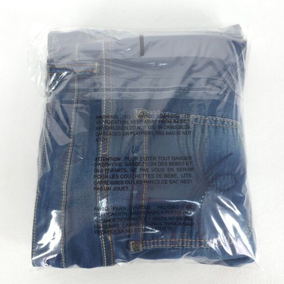 Revolution by Revolt Faded Jean Women 22W Dark Denim Stretch Tapered Distressed - Picture 10 of 16